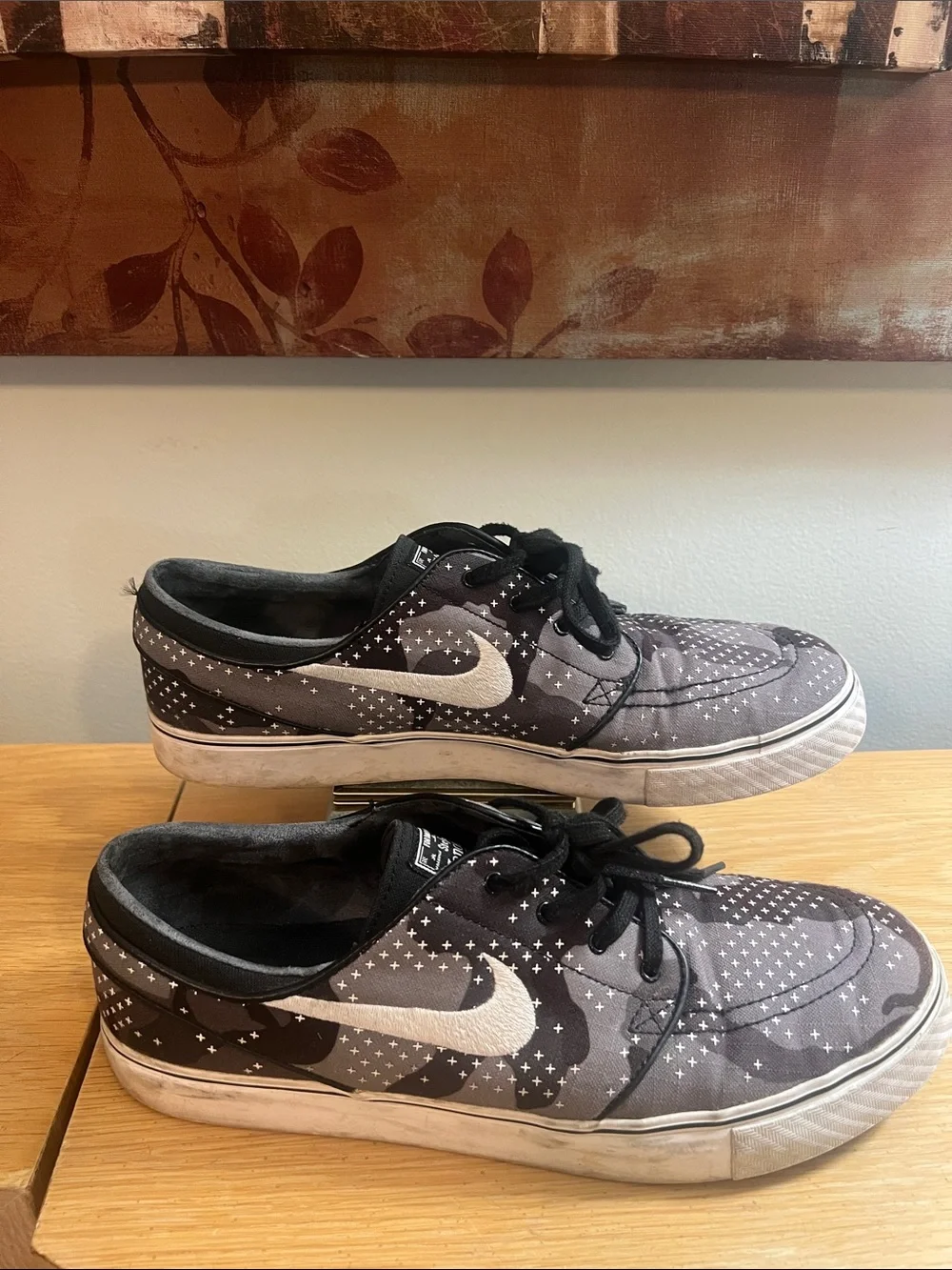 Nike Stefan Janoski Grey Camo Skate Sneakers